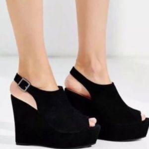 Jeffrey Campbell Black Suede Wedges